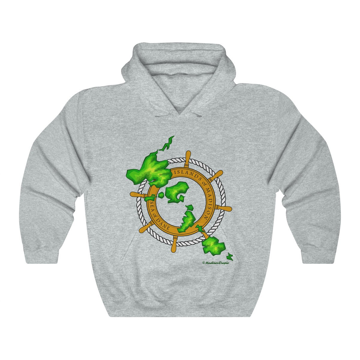 Island Wheel Unisex Heavy Blend™ Hooded Sweatshirt - The Mad Tropic
