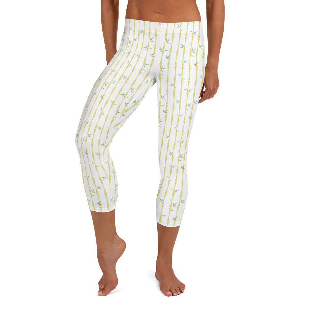 Bamboo Snow Capri Leggings - The Mad Tropic