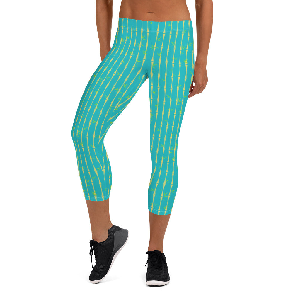 Bamboo Tropicana Capri Leggings - The Mad Tropic