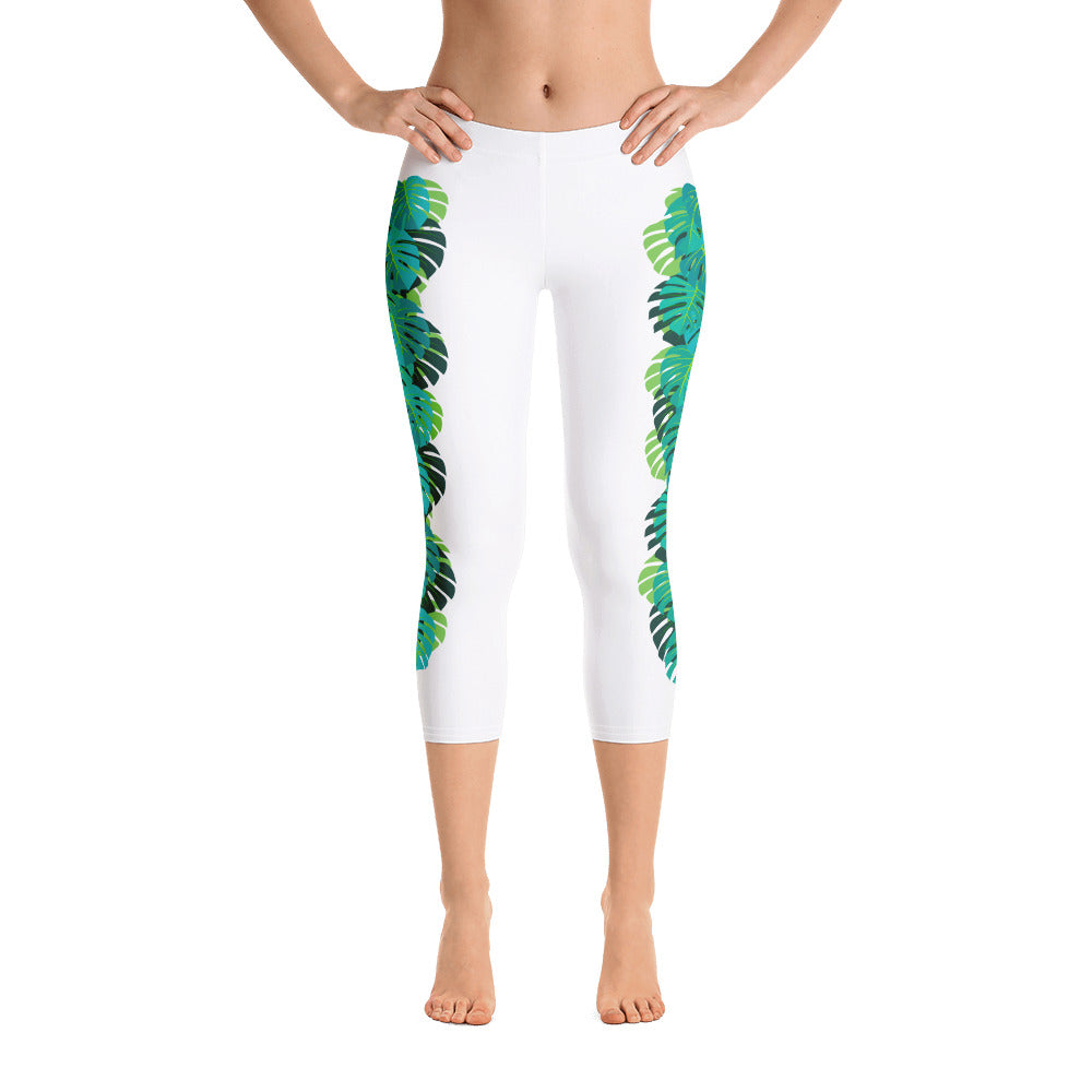 MadTropic Monstera Capri Leggings - The Mad Tropic
