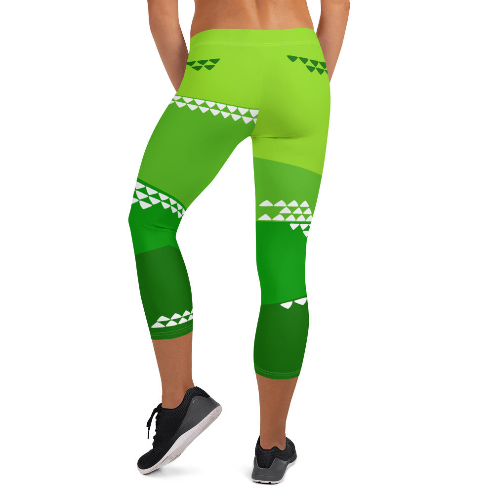 Green Mountain Capri Leggings - The Mad Tropic