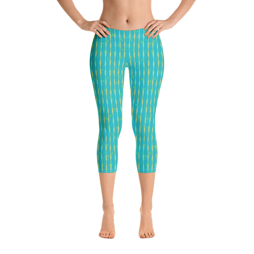 Bamboo Tropicana Capri Leggings - The Mad Tropic