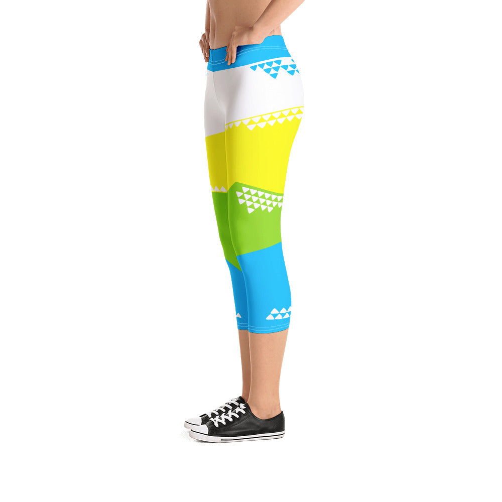 Sunny Spring Capri Leggings - The Mad Tropic