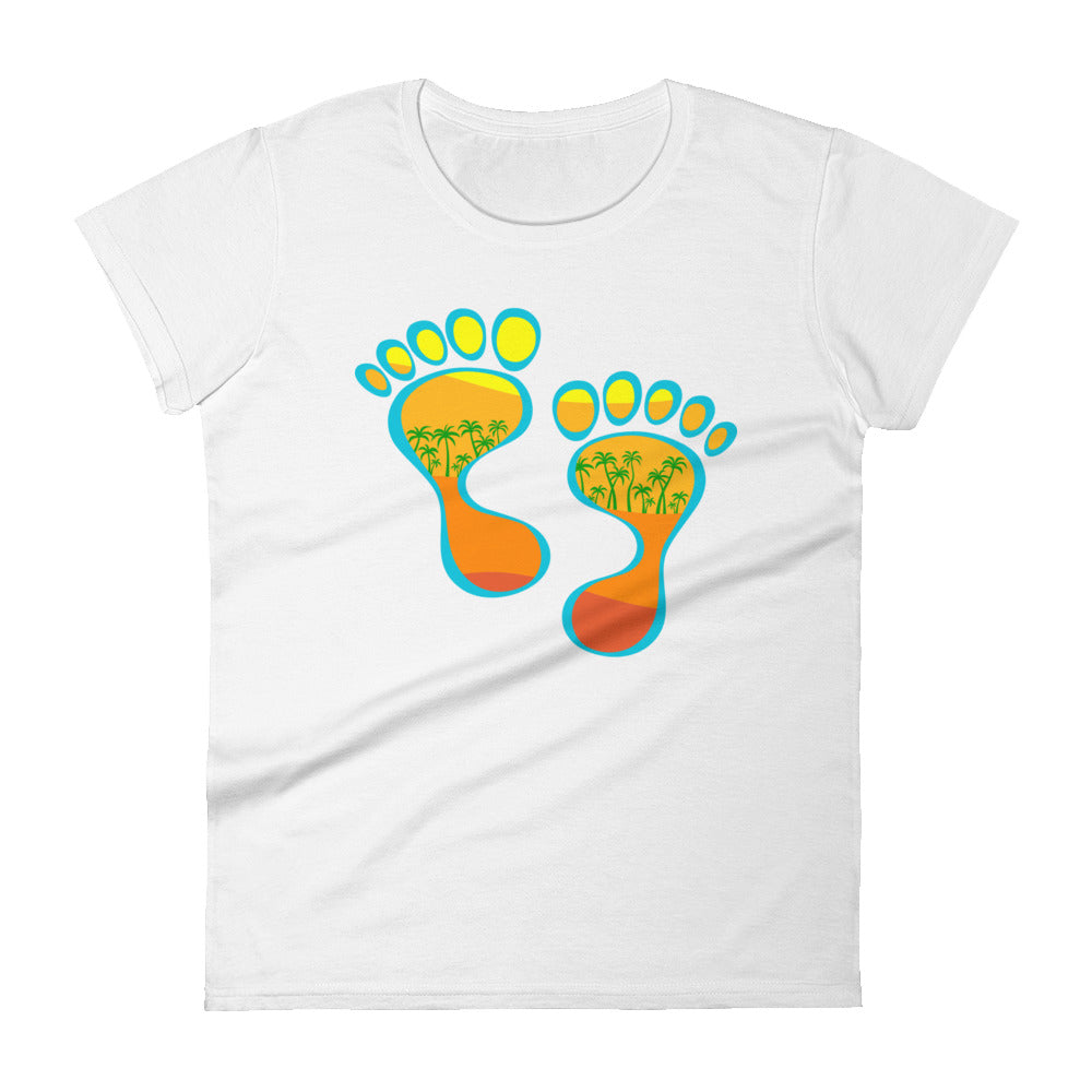 Barefootin' #1 Women's short sleeve t-shirt - The Mad Tropic
