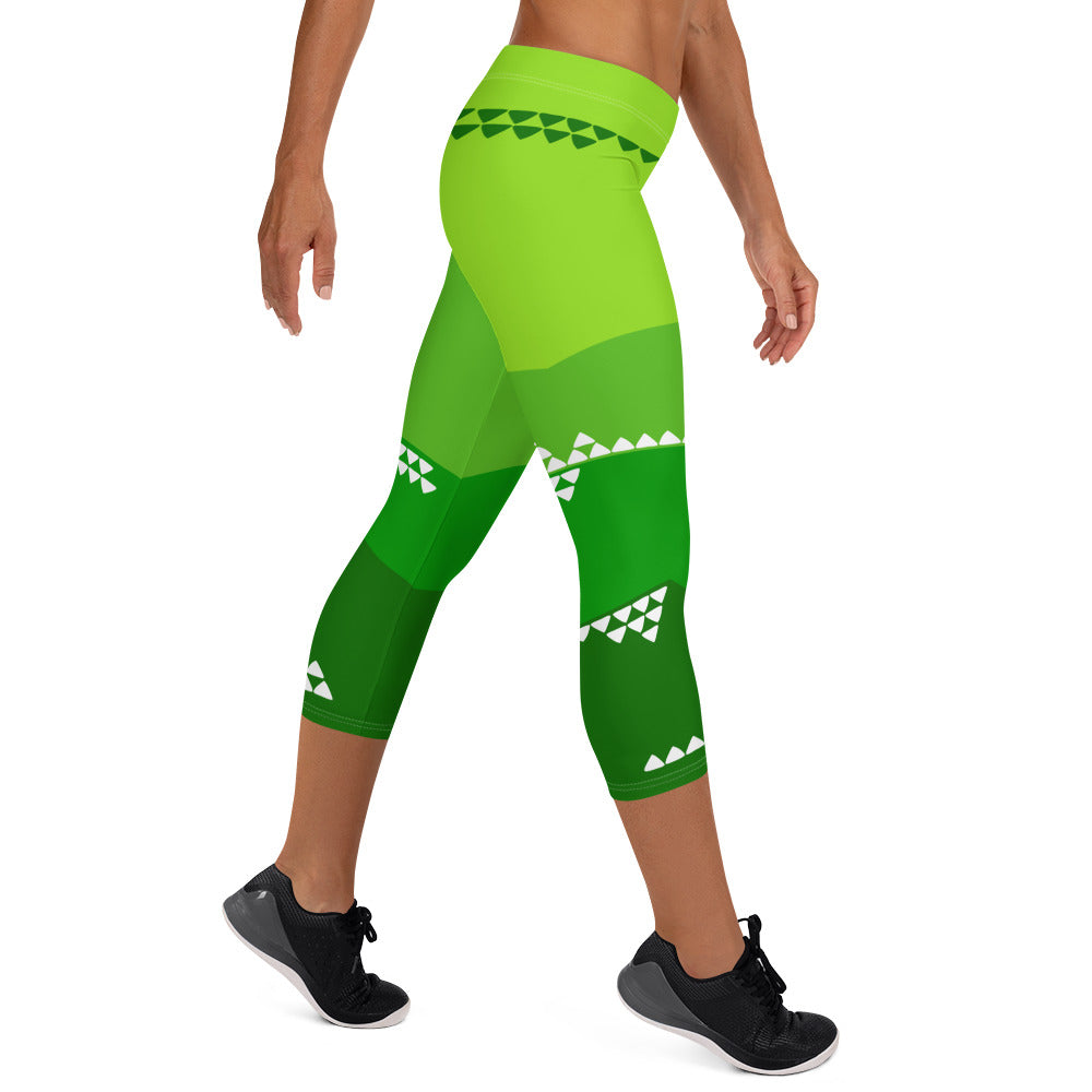 Green Mountain Capri Leggings - The Mad Tropic