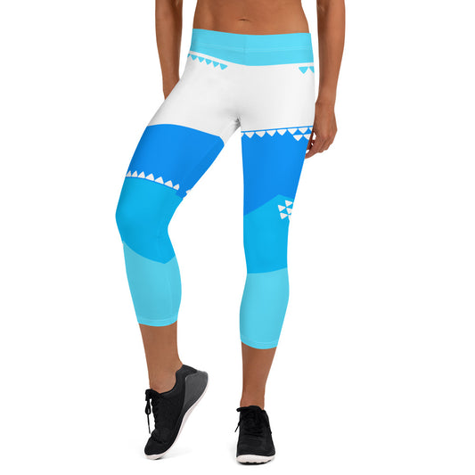 Blue Horizon Capri Leggings - The Mad Tropic