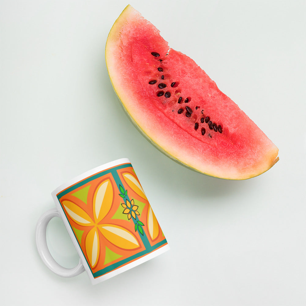 Kapuna Aloha orange Mug - The Mad Tropic