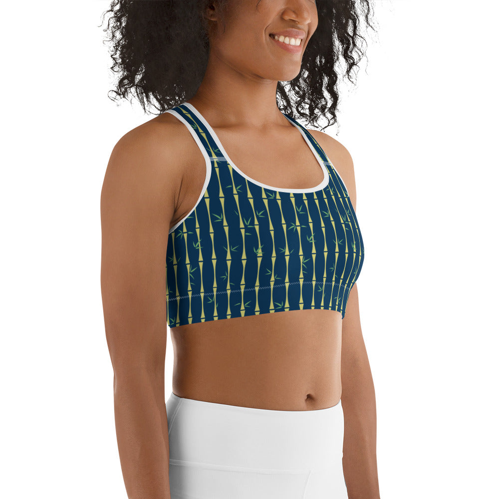 Bamboo Midnight Sports bra - The Mad Tropic