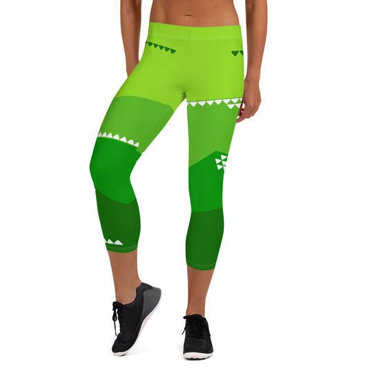 Green Mountain Capri Leggings - The Mad Tropic