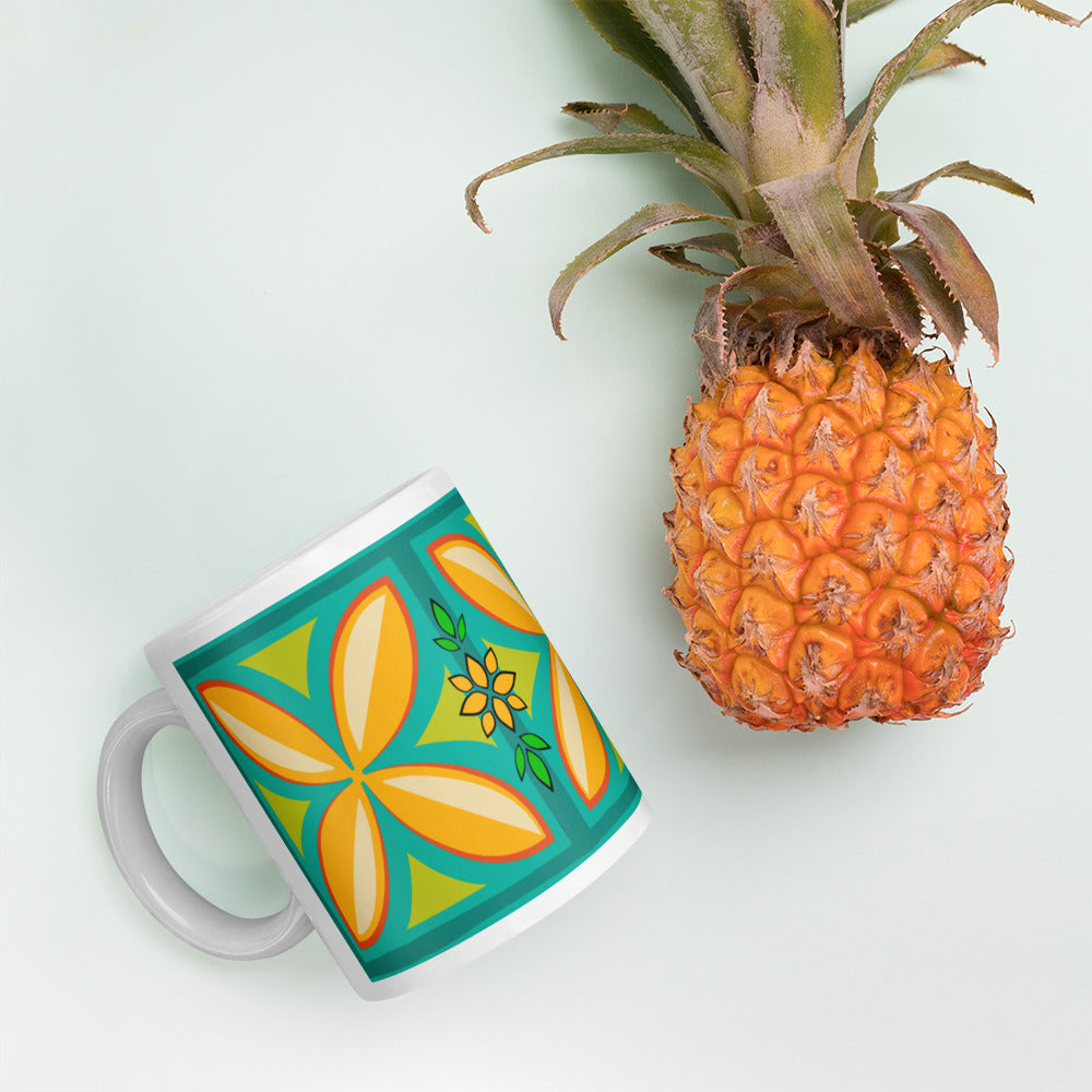 Kapuna Aloha teal Mug - The Mad Tropic