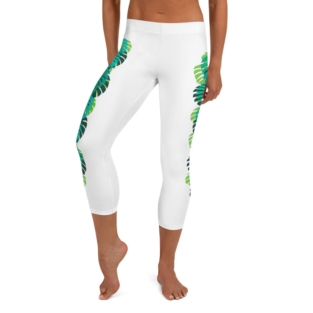 MadTropic Monstera Capri Leggings - The Mad Tropic