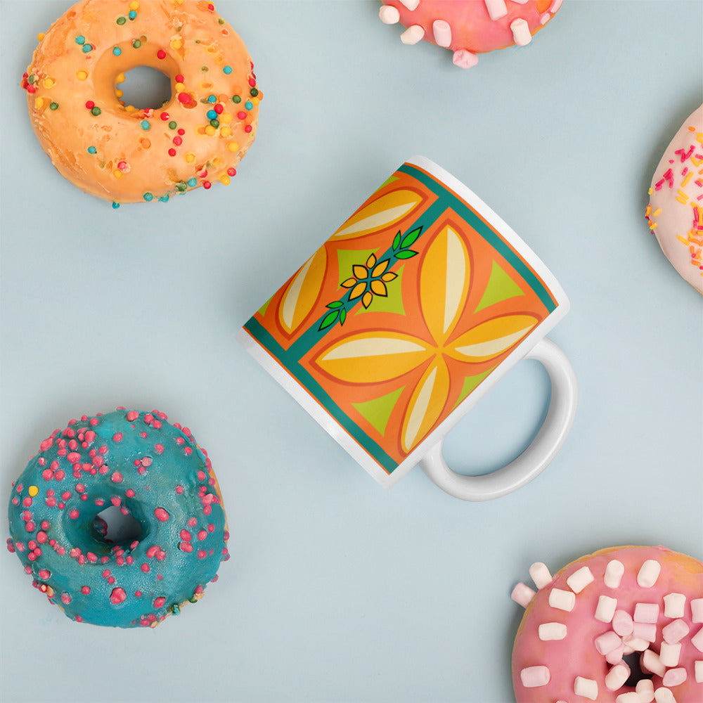 Kapuna Aloha orange Mug - The Mad Tropic