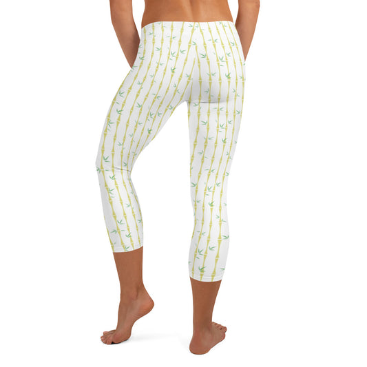 Bamboo Snow Capri Leggings - The Mad Tropic
