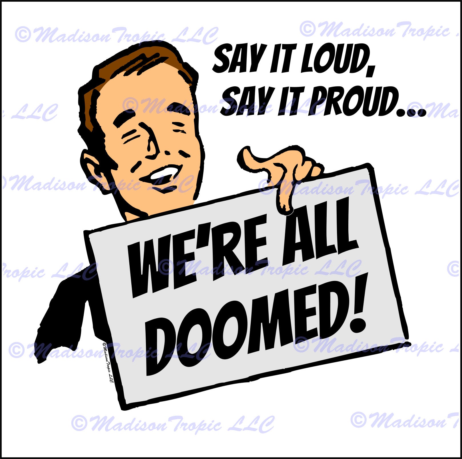 Proud Doom Short-Sleeve Unisex T-Shirt - The Mad Tropic