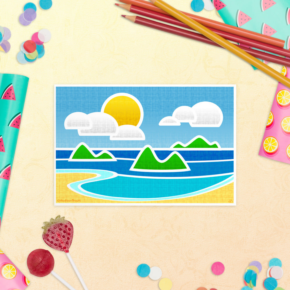 Island Beach Standard 4x6 Postcard