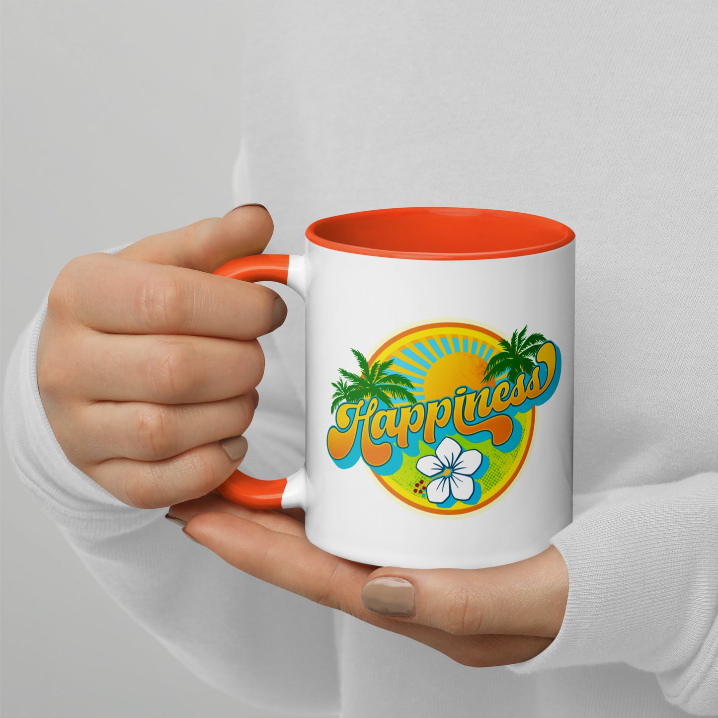 Happiness! Mug with Color Inside