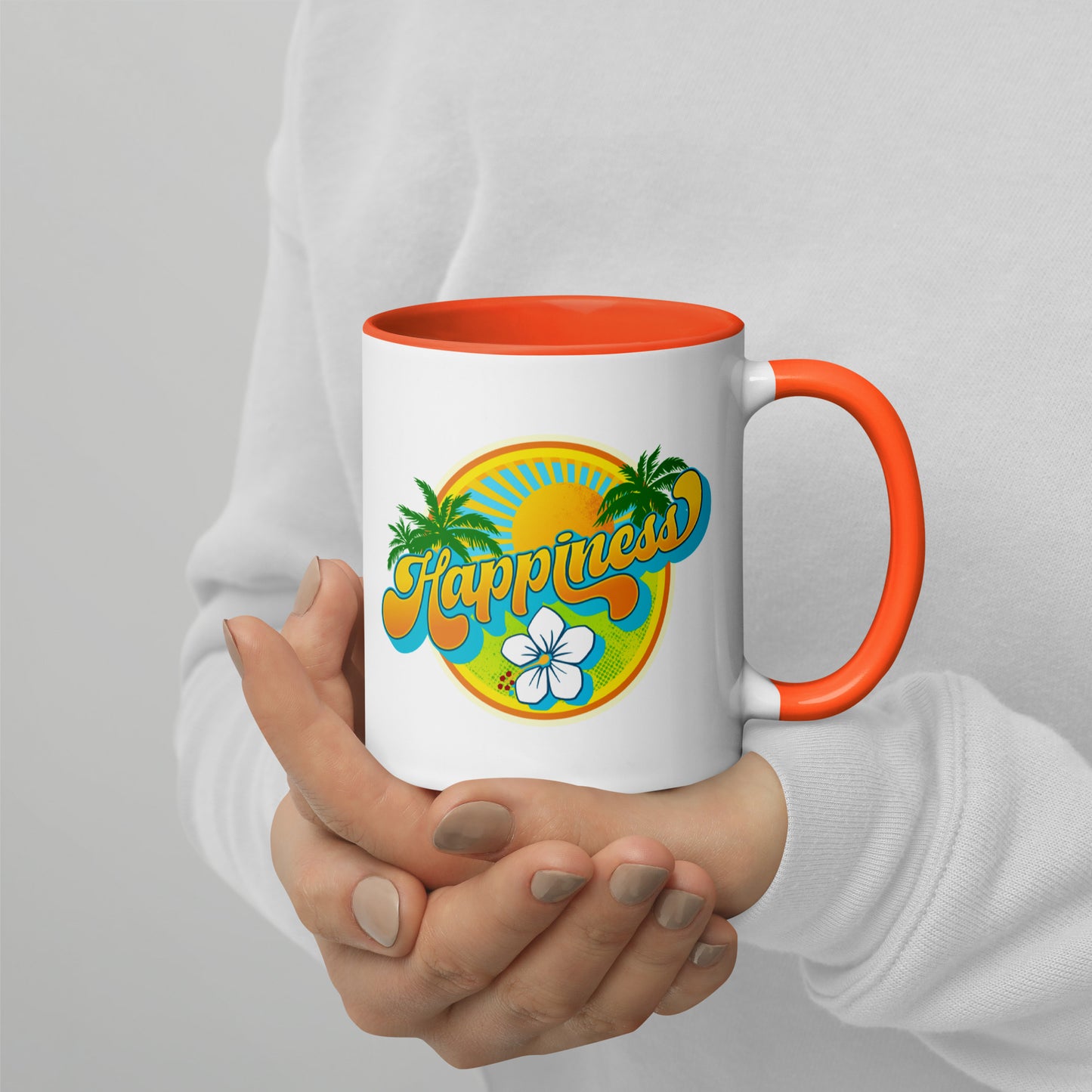 Happiness! Mug with Color Inside