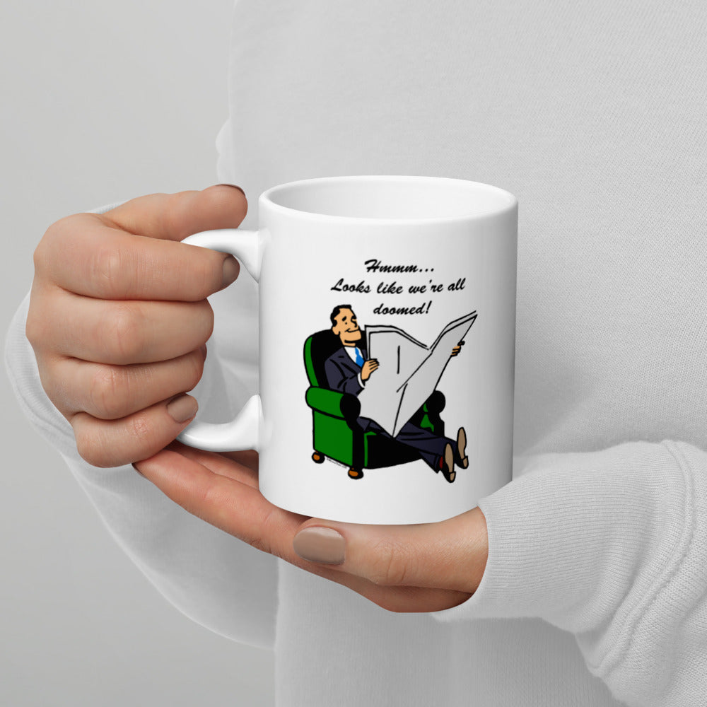 News Doom White glossy mug