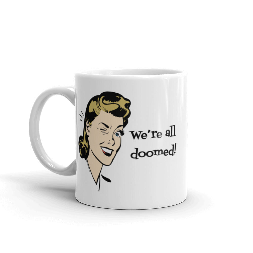All Doom White glossy mug