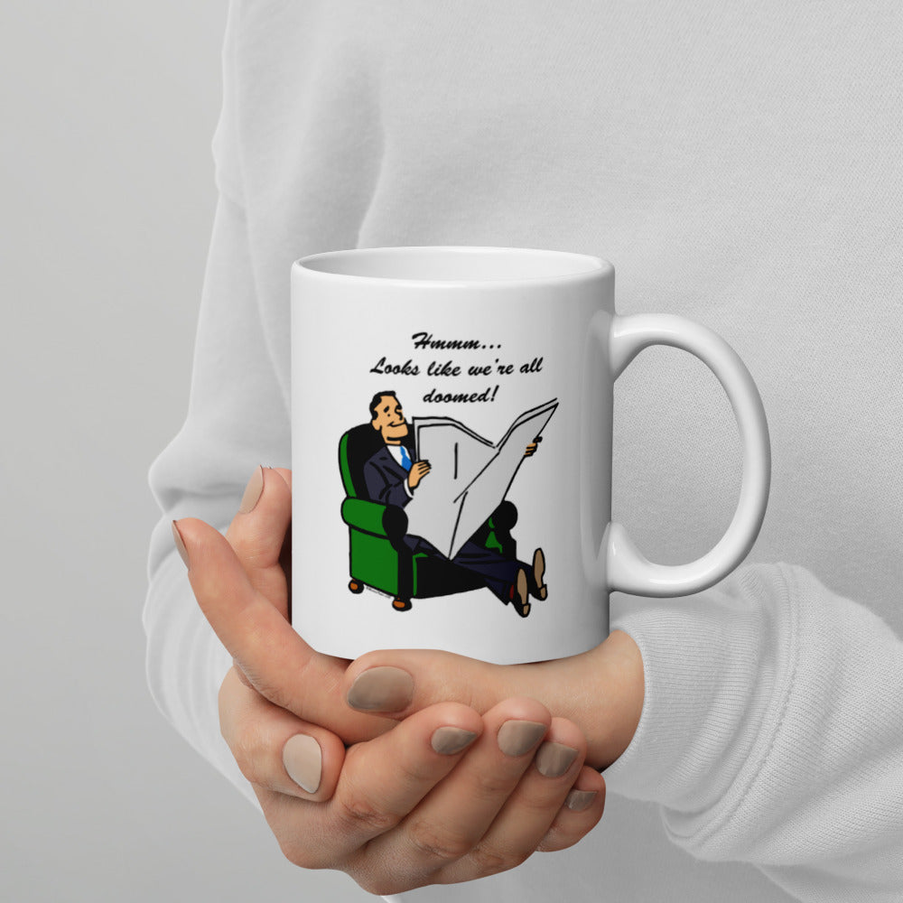 News Doom White glossy mug