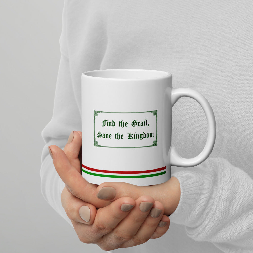 Therm-o-saurus White glossy mug