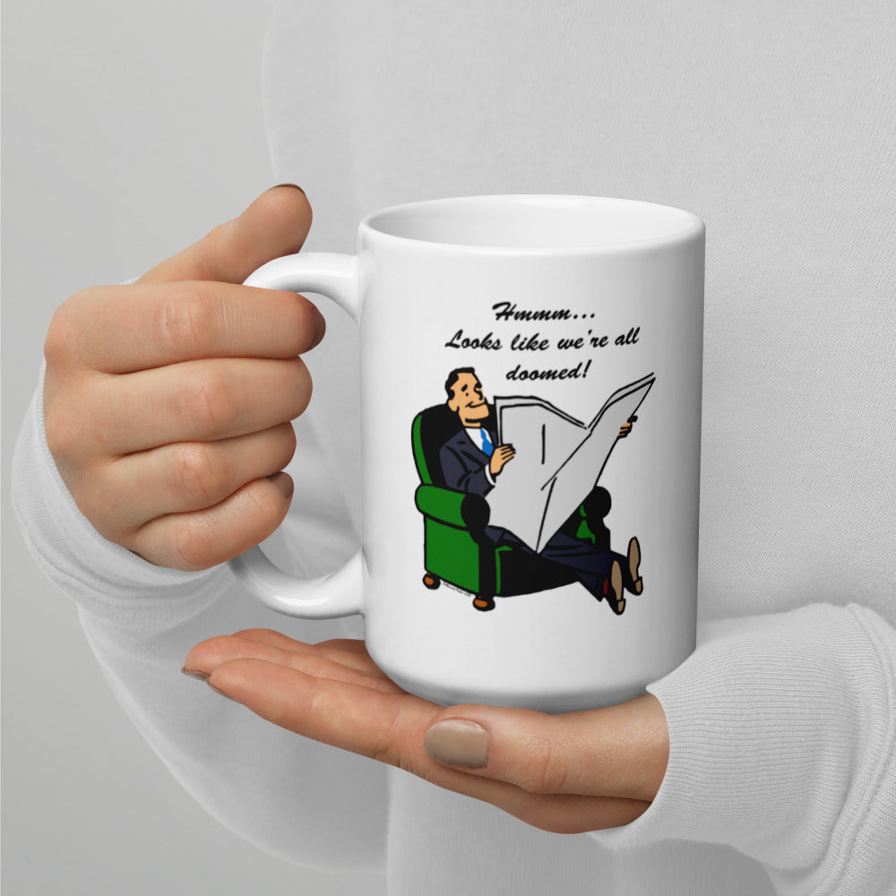 News Doom White glossy mug