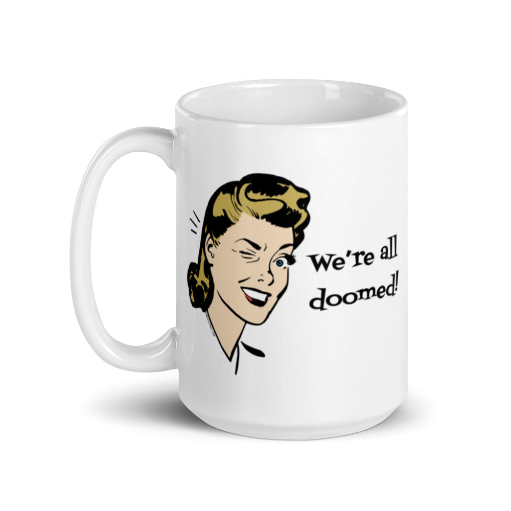 All Doom White glossy mug