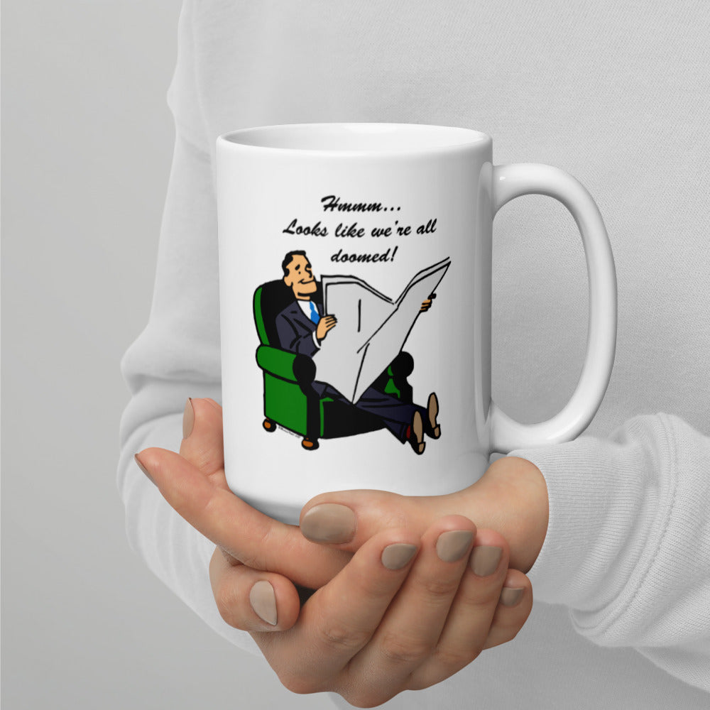 News Doom White glossy mug