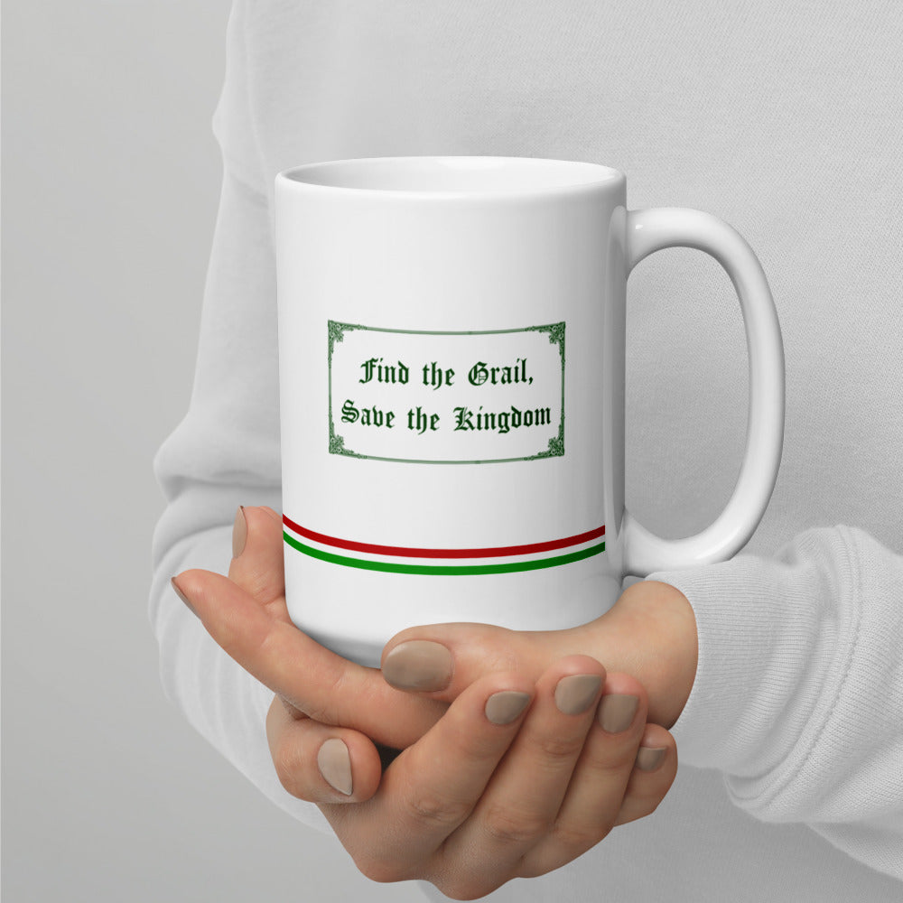 Therm-o-saurus White glossy mug