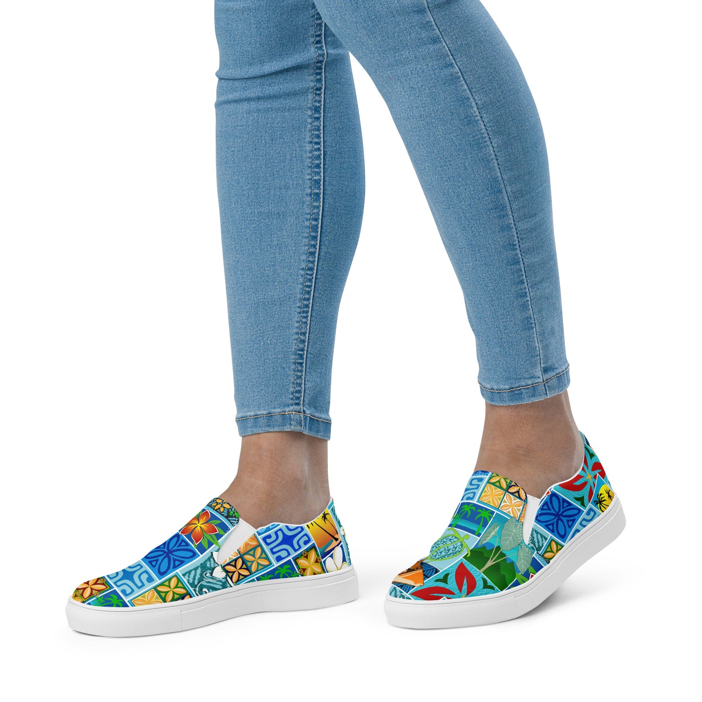 Hawaiian Motif 2.0 Women’s slip-on canvas shoes