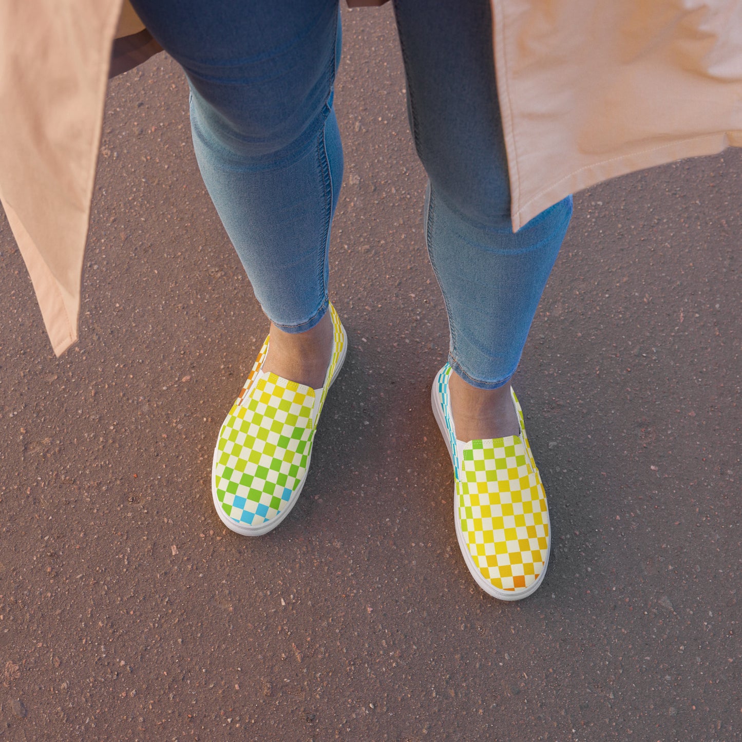 Warm & Cool Check Women’s slip-on canvas shoes