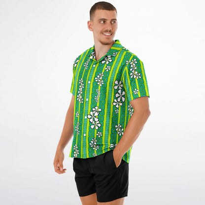 'Lemon Lime Luau' Short Sleeve Button-Down Shirt