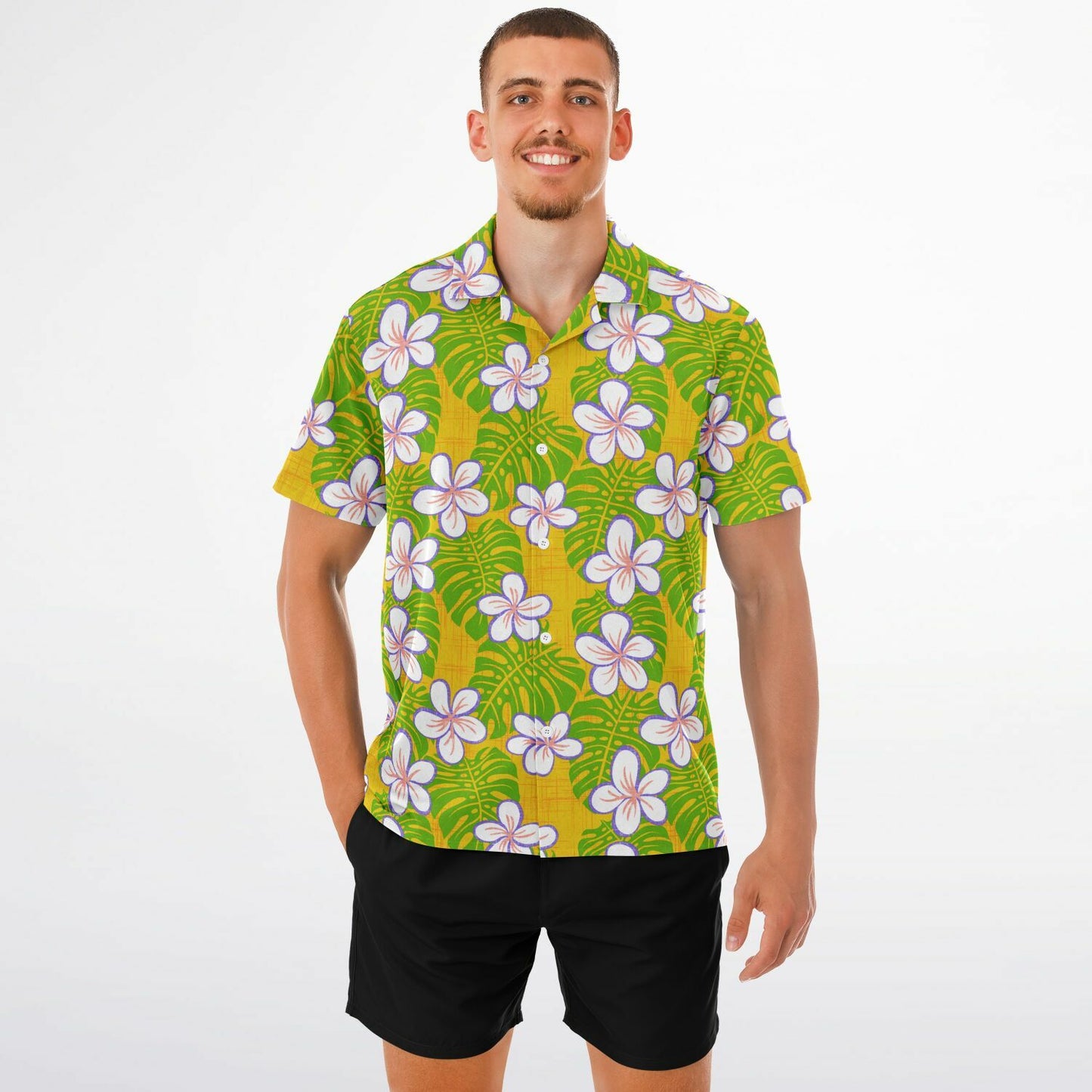 'Island Easter' Short Sleeve Button-Down Shirt