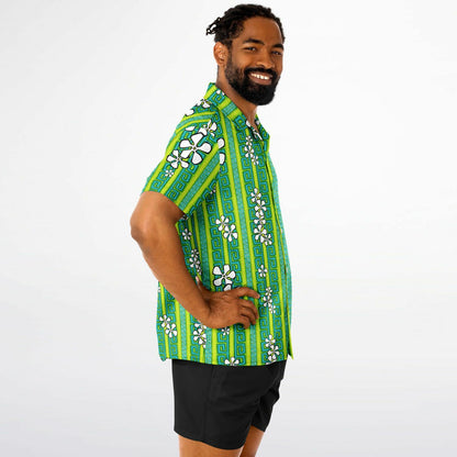 'Lemon Lime Luau' Short Sleeve Button-Down Shirt