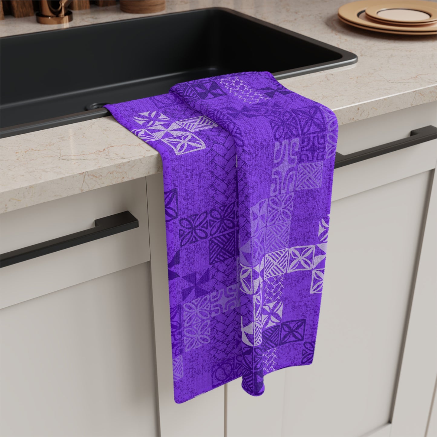 Tapa Tuesday Purple Soft Tea Towel