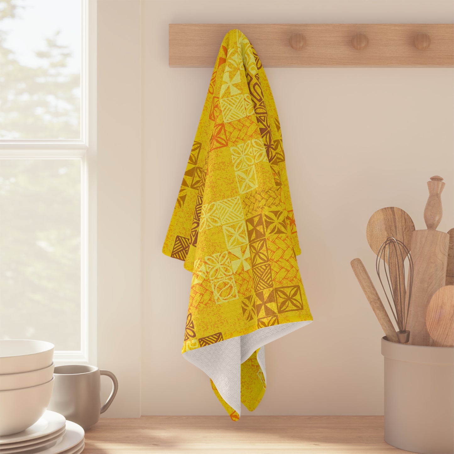 Tapa Tuesday Yellow Soft Tea Towel