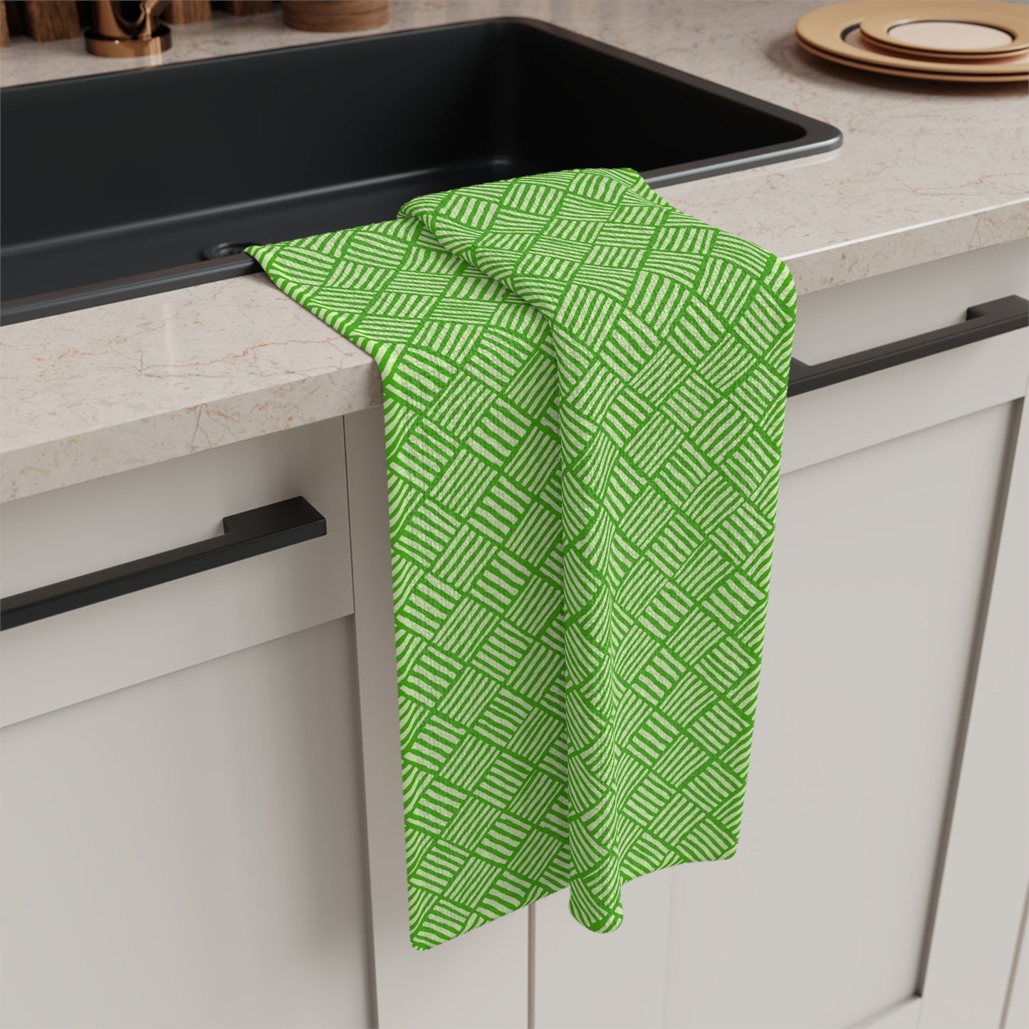 Tropical Green Weave - Soft Tea Towel