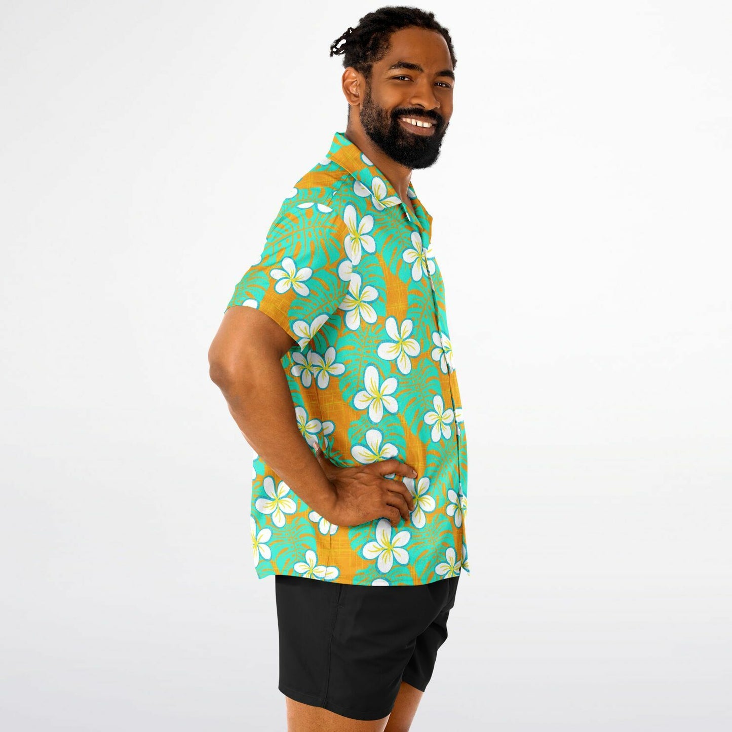 'Get Tropical' Short Sleeve Button-Down Shirt