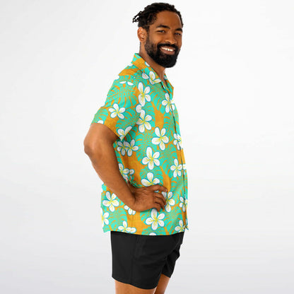 'Get Tropical' Short Sleeve Button-Down Shirt