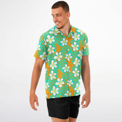 'Get Tropical' Short Sleeve Button-Down Shirt