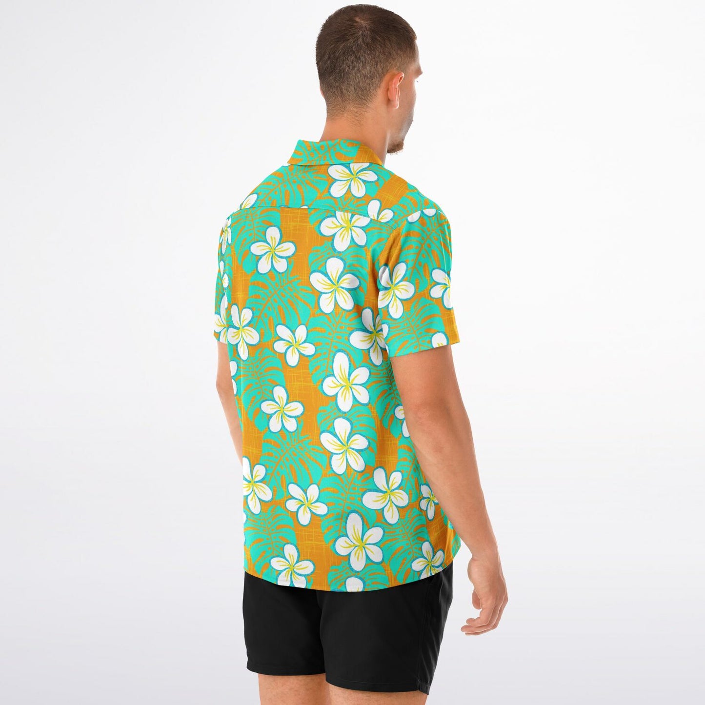 'Get Tropical' Short Sleeve Button-Down Shirt