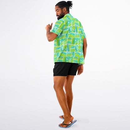 'Grass Hut Fresh' Short Sleeve Button-Down Shirt