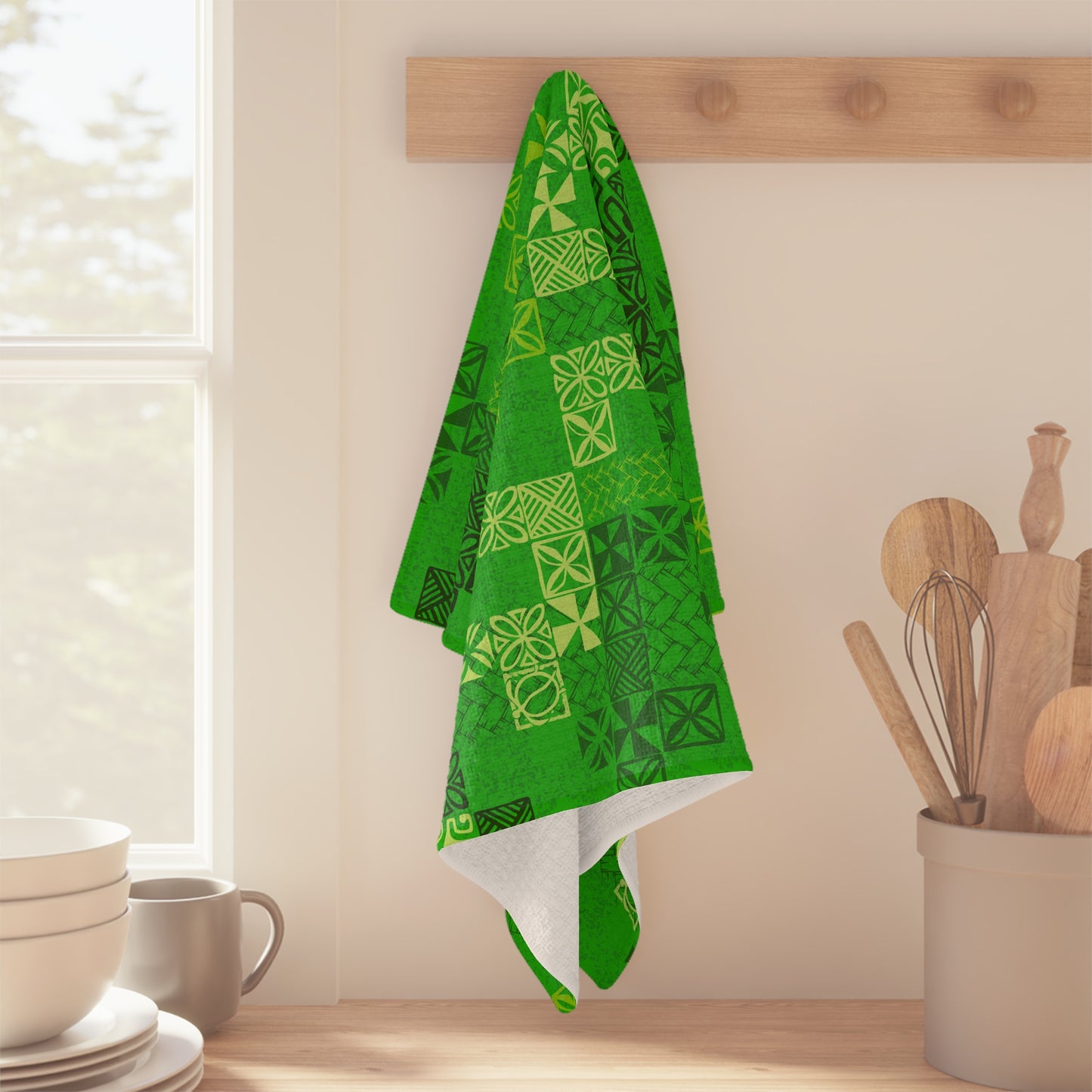 Tapa Tuesday Green Soft Tea Towel