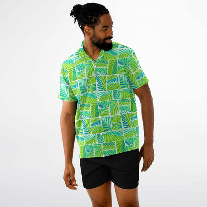 'Grass Hut Fresh' Short Sleeve Button-Down Shirt