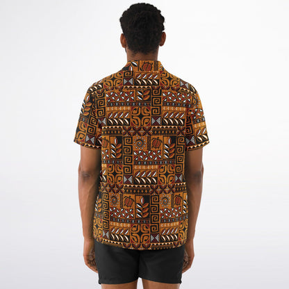 'Polynesie Pop' Short Sleeve Button-Down Shirt