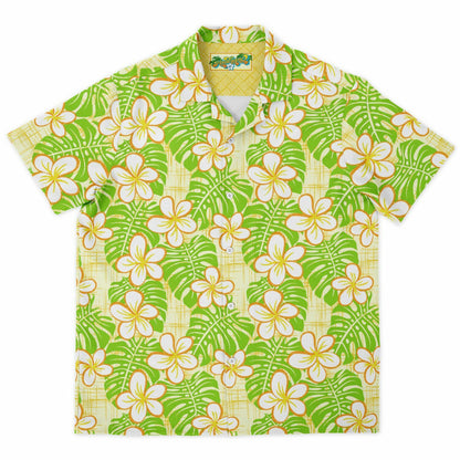 'Summer Beach' Short Sleeve Button-Down Shirt