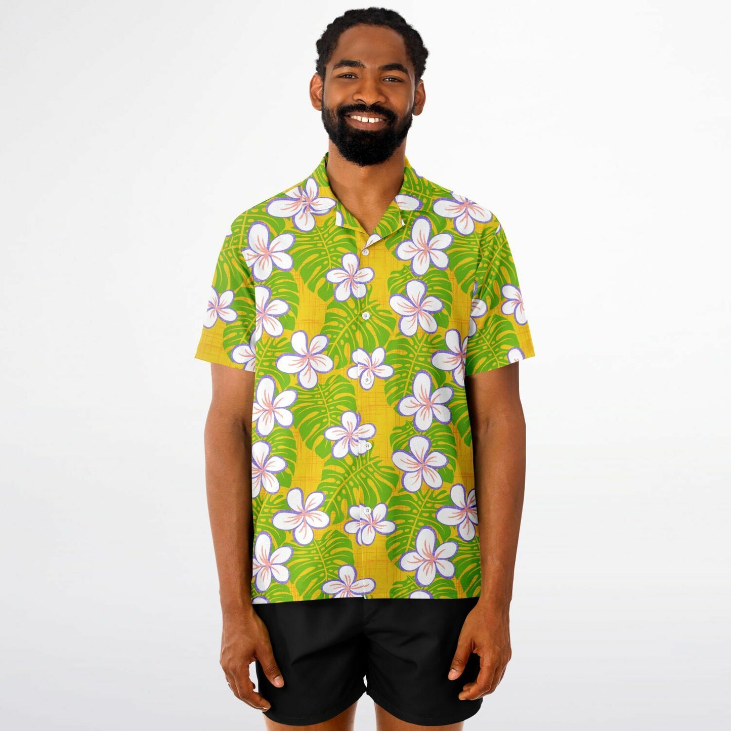 'Island Easter' Short Sleeve Button-Down Shirt