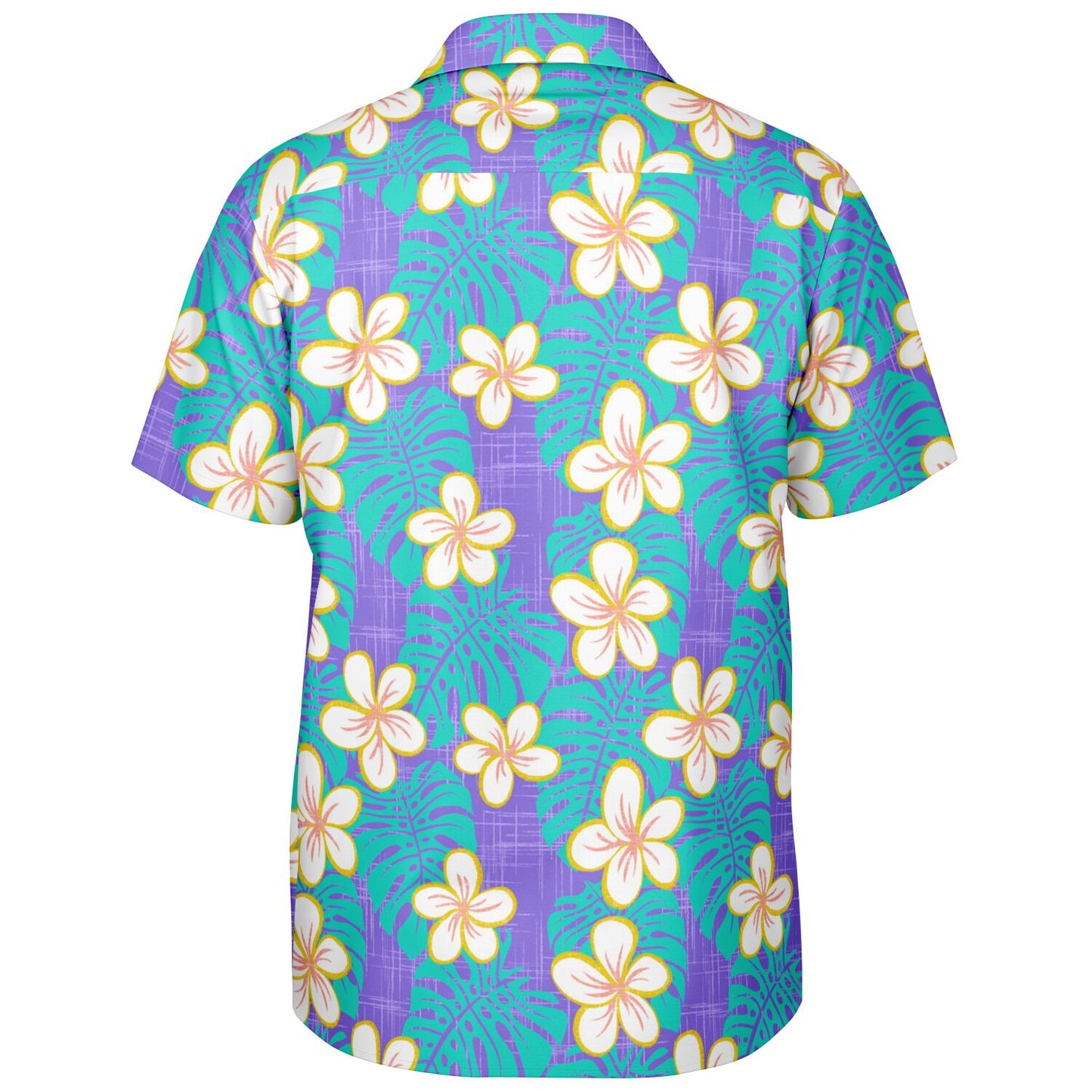 'Ube Blue' Short Sleeve Button-Down Shirt