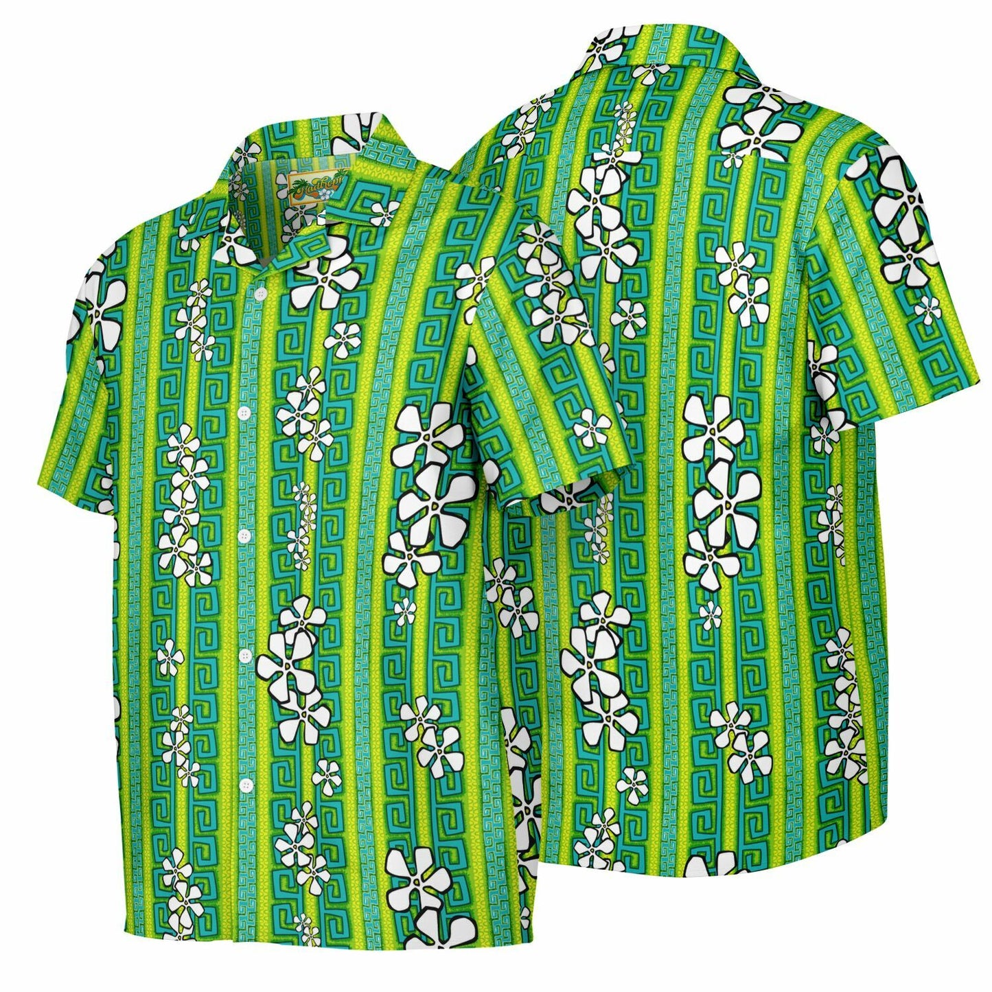 'Lemon Lime Luau' Short Sleeve Button-Down Shirt