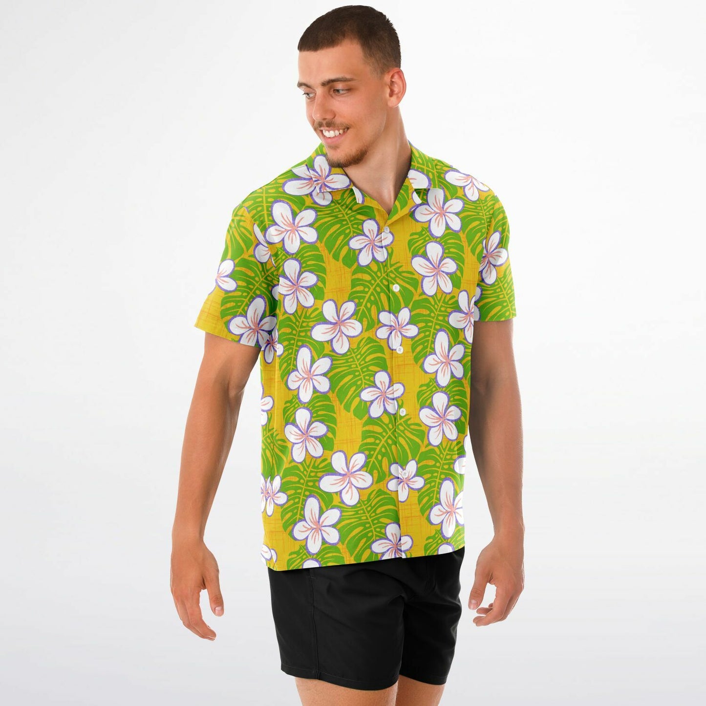 'Island Easter' Short Sleeve Button-Down Shirt